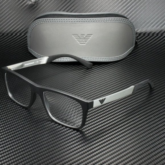 Emporio Armani Men's Matte Black Eyeglasses!
